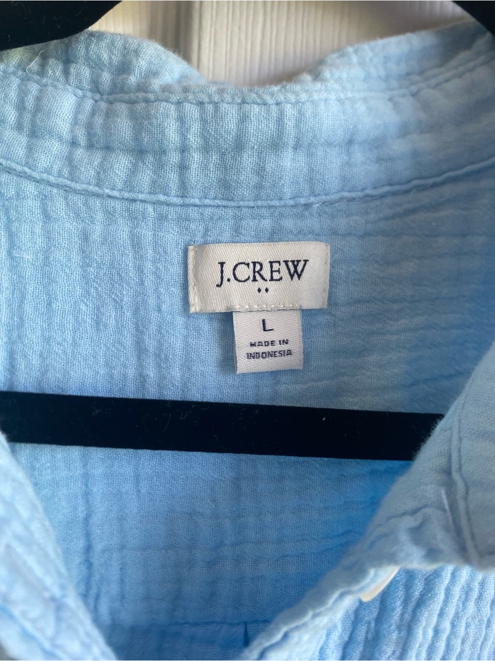 J. Crew Pale Blue Gauze Button-Up Shirt - Picture 2 of 5